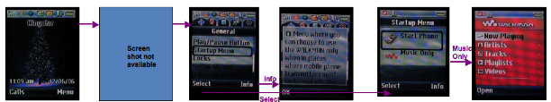 Steps to activating Airplane, or Stand Alone mode on the Cingular Walkman 600i